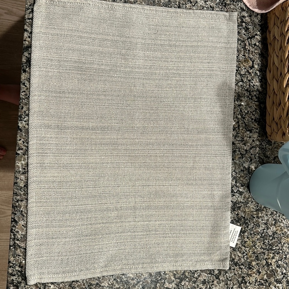 Gray cloth placemat